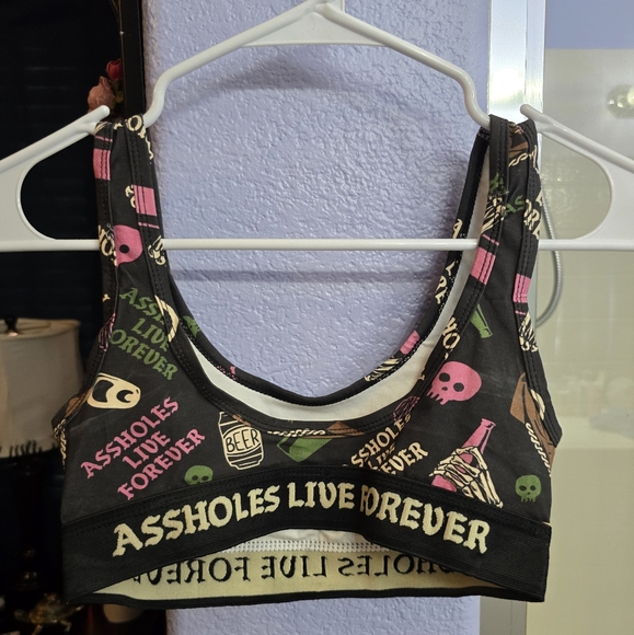 Assholes Live Forever Sports Bra - Picture 3 of 3